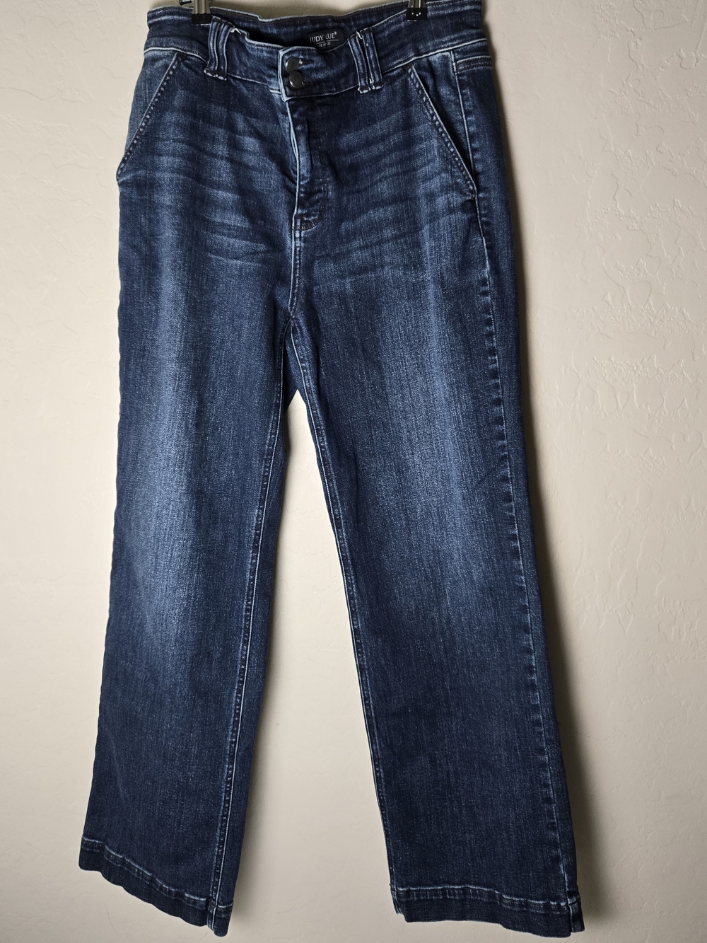 Judy Blue Dark Indigo High-Rise Wide Leg Jeans Size 15/32 Style JB82642DK